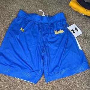 New Under Armour UCLA Bruins Basketball Shorts Blue Mens Size M